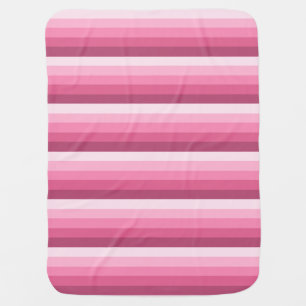 Pink shadow stripes baby blanket