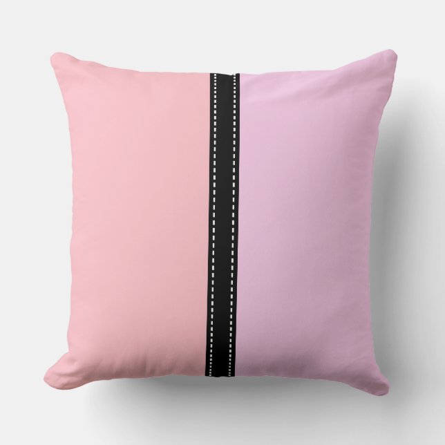 Pink & Shampoo Solid Color Background Throw Pillow (Front)
