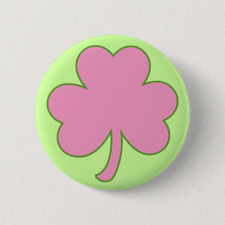 Pink Shamrock Button
