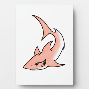 pink shark week cartoon tattoo art ocean animal plaque