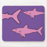 Pink Sharks Mouse Pad at Zazzle