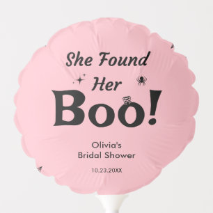 Pink She Found Her Boo Halloween Bridal Shower  Balloon