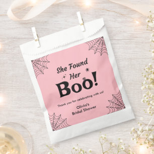 Pink She Found Her Boo Halloween Bridal Shower  Favor Bag