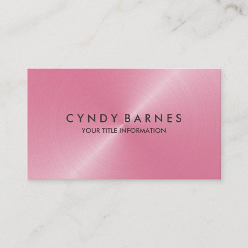 Customizable Pink Sheen Business Card