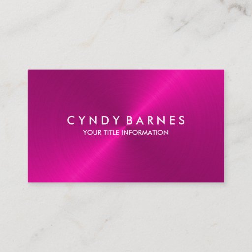 Customizable Pink Sheen Business Card