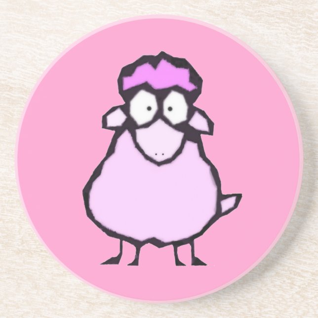 Pink Sheep Coaster (Front)
