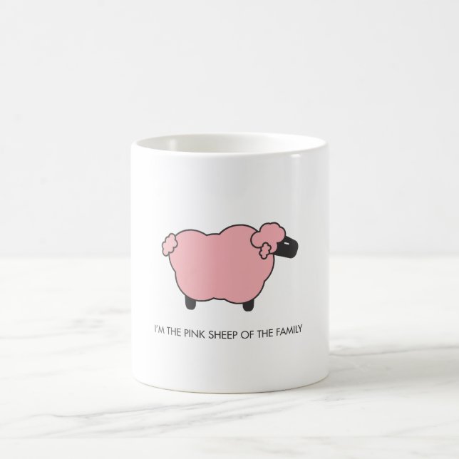 Pink Sheep Coffee Mug (Center)