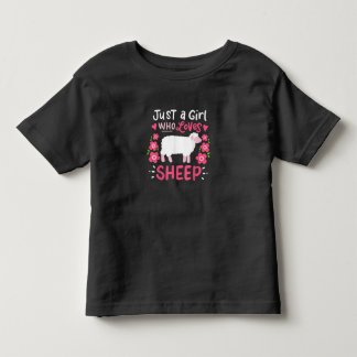 Pink Sheep | Just A Girl Who Loves Sheep Gift Toddler T-shirt