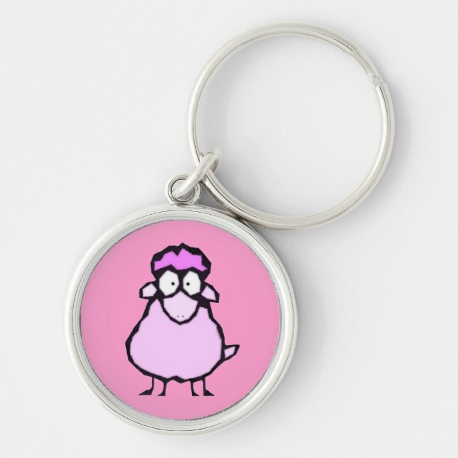 Pink Sheep Keychain (Front)