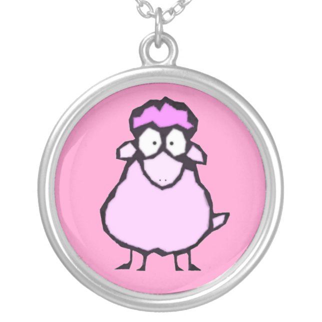 Pink Sheep Necklace (Front)