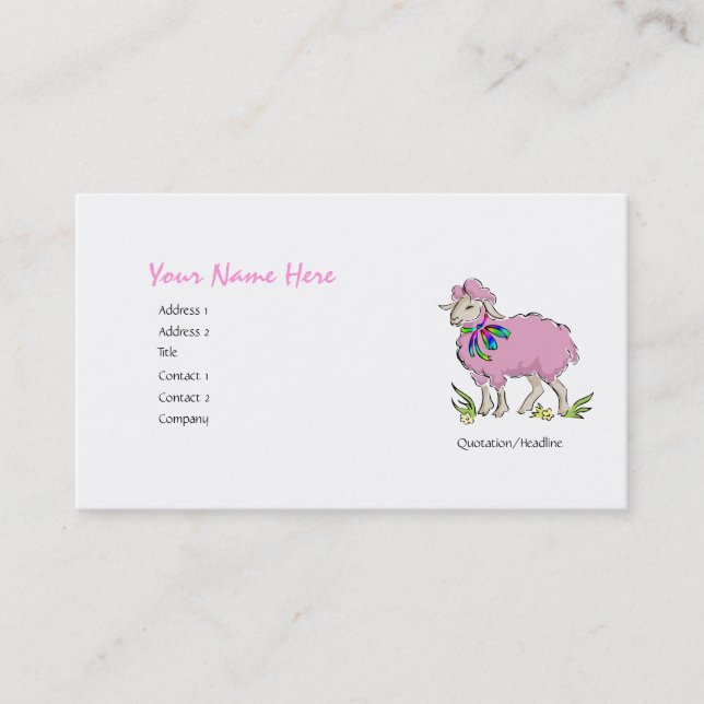 Pink Sheep of the Family Business Card (Front)