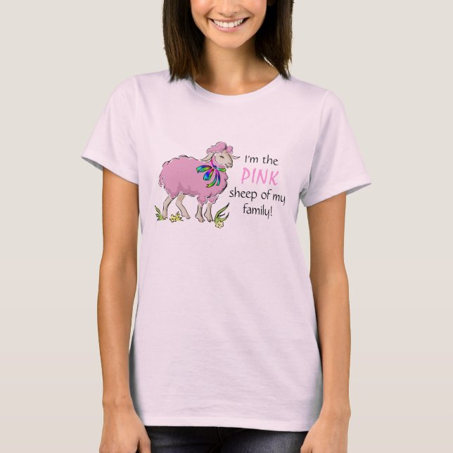 Pink Sheep of the Family T-Shirt (Front)