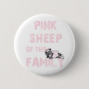 Pink Sheep Pinback Button