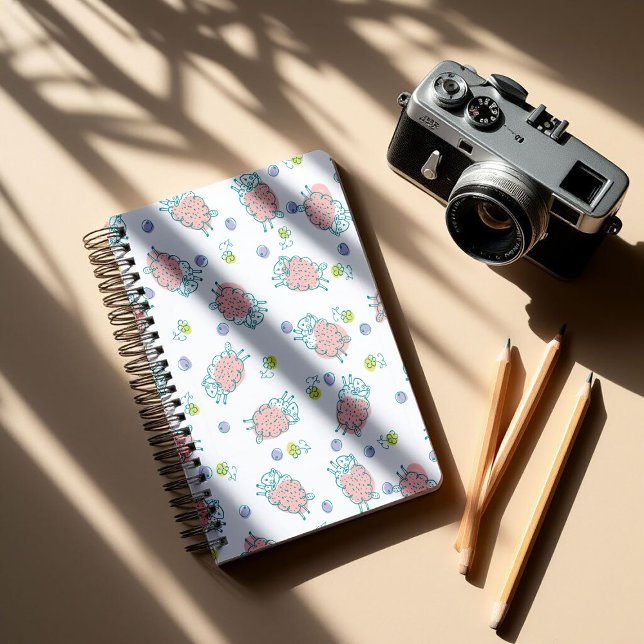 Pink Sheep with Flowers & Berries - Cute Pattern Planner (Creator Uploaded)