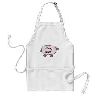 Pink Sheep, <YOUR TEXT> Adult Apron