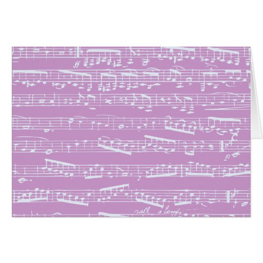 Pink Sheet Music Cards (Front Horizontal)