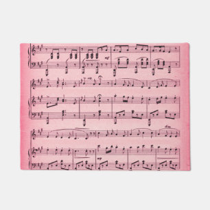 Pink Sheet Music Doormat