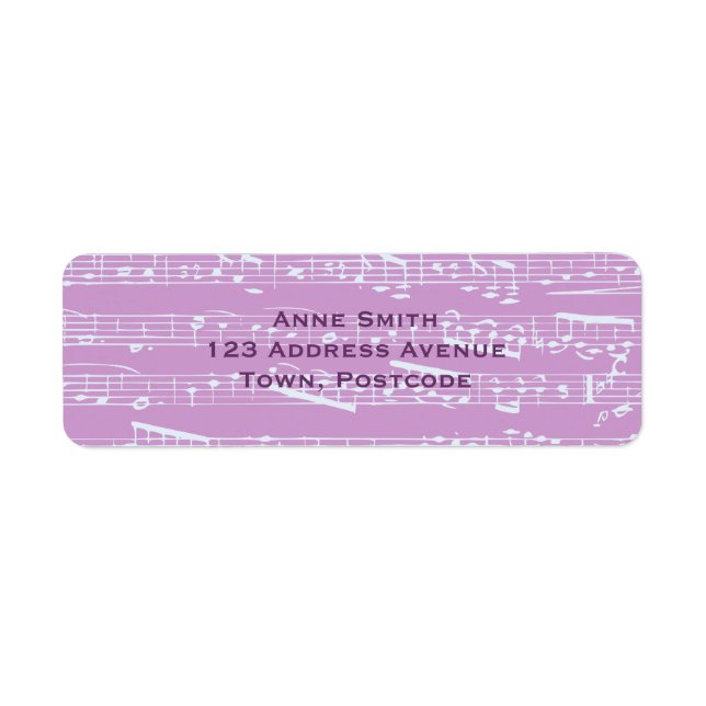 Pink Sheet Music Label (Front)