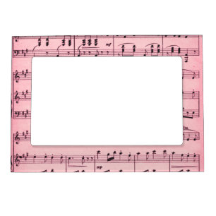 Pink Sheet Music Magnetic Frame
