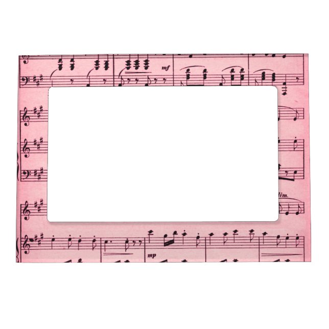 Pink Sheet Music Magnetic Frame (Front)