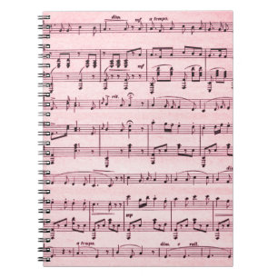 Pink Sheet Music Notebook