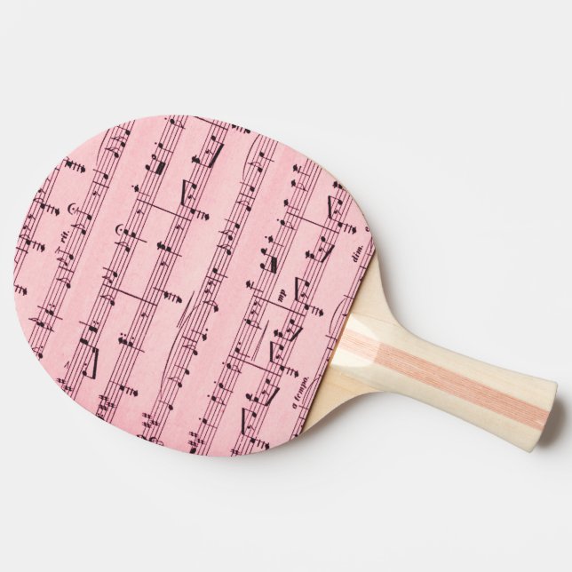Pink Sheet Music Ping-Pong Paddle (Side)