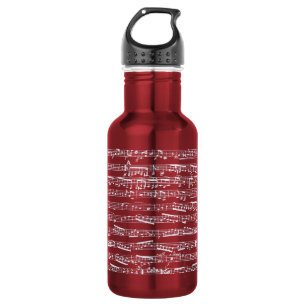 Pink Sheet Music Stainless Steel Water Bottle