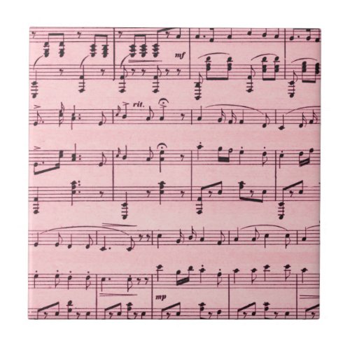 Pink Sheet Music Tile