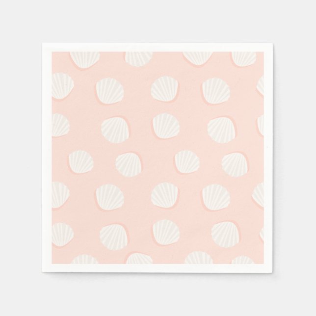 Pink Shell Pattern Napkins (Front)