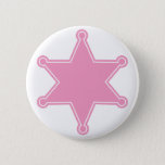 Pink Sheriff Badge - Design Your Own Button at Zazzle
