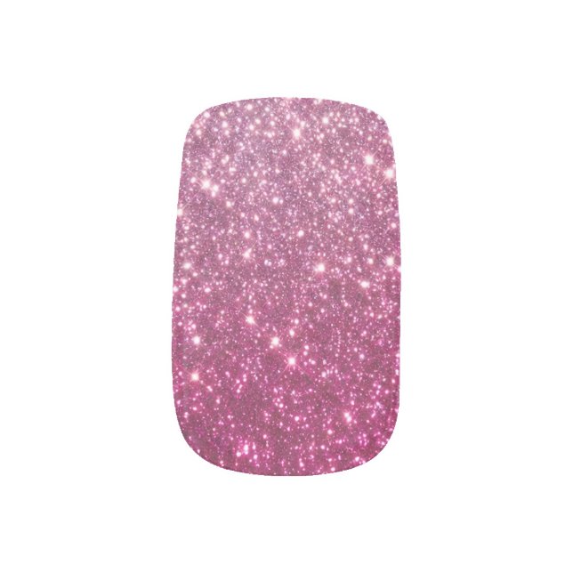 Pink Shimmer #2 minx nail art (Left Thumb)