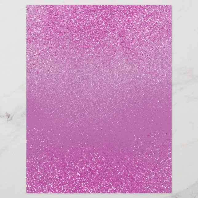 Pink Shimmer Glitter Dust Scrapbook Paper (Front)