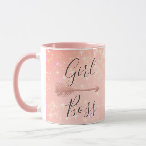 Pink Shimmery Girl Boss    Mug