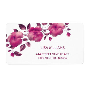 Pink Shiny Metallic Flower Black Label