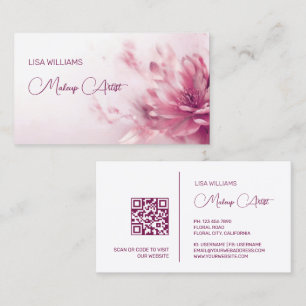 Pink Shiny Metallic FlowerBusiness Card