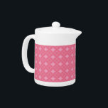 Pink shippo pattern teapot<br><div class="desc">Pretty, simple, modern pink shippo pattern</div>