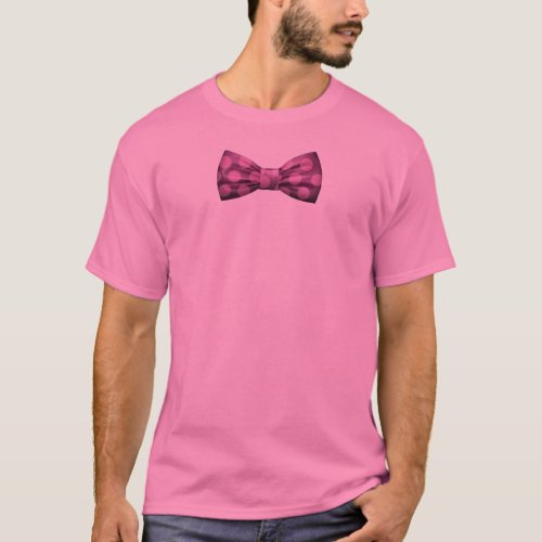 Pink Shirt with Purple Bow Tie w Pink Polka Dots