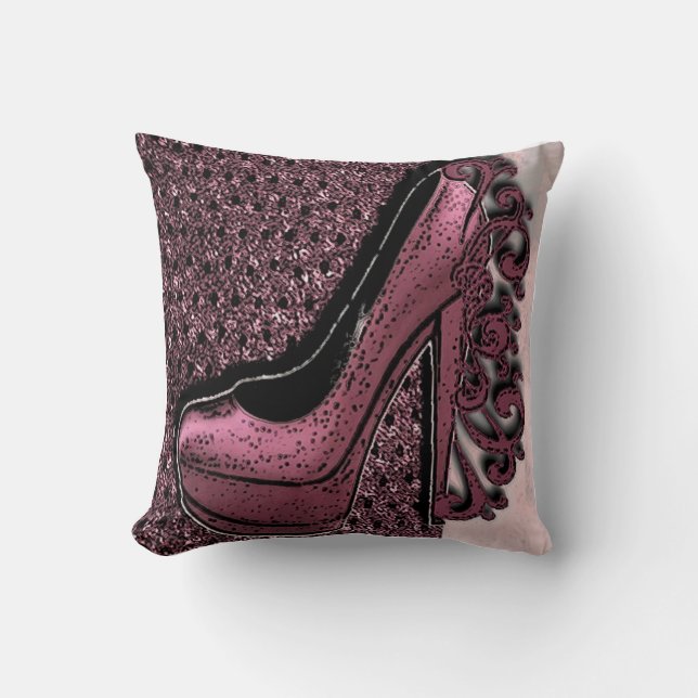 Pink Shoe Pillow (Front)