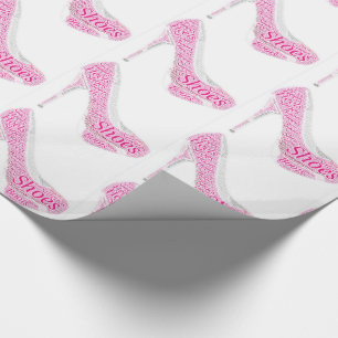 Pink Shoes Heels Boots Gift Wrapping Paper