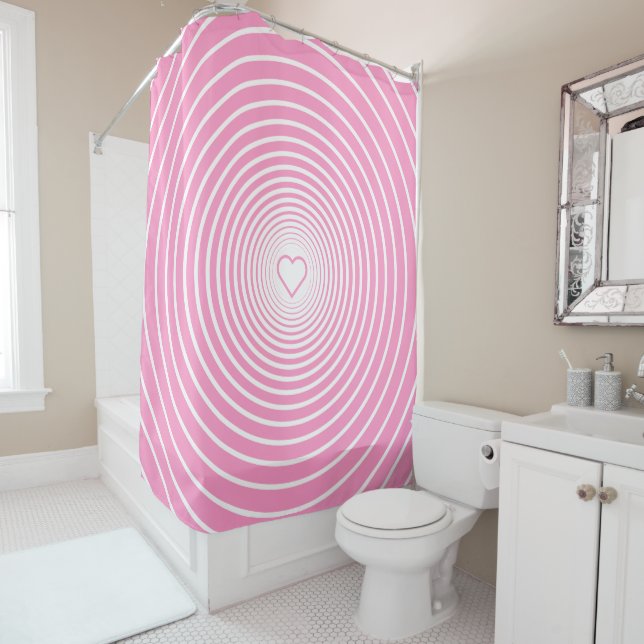 Pink Shower Curtain - Your Colors (In Situ)