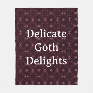 Pink Signature Pattern Delicate Goth Delights Fleece Blanket