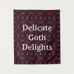 Pink Signature Pattern Delicate Goth Delights Tapestry