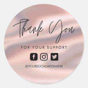Thanks For Supporting Small Business Stickers Zazzle