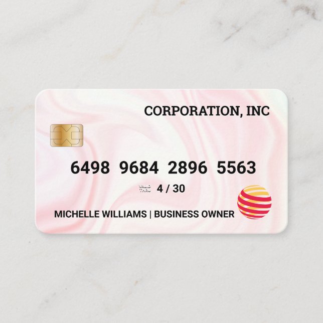 Pink Silk Debit Card (Front)