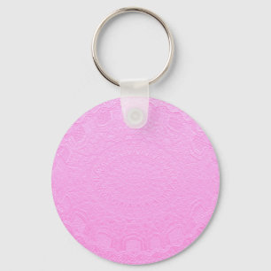 Pink Silken Engraved Look : Add Text or Image Keychain