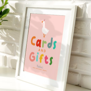 Pink Silly Goose Birthday Cards and Gifts Poster