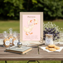 Pink Silly Goose Favor Table Sign