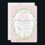 Pink Silly Goose Floral Gingham Birthday Party Invitation<br><div class="desc">A silly goose is another year older. This Silly Goose Party Decor Collection is perfect for celebrating your sweet little girl! Featuring an adorable silly goose, pastel florals, and soft gingham patterns, this collection is perfect for adding a touch of playful elegance to any party. Whether it’s for a birthday...</div>