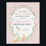 Pink Silly Goose Gingham Birthday Welcome Sign<br><div class="desc">A silly goose is on the loose. This Silly Goose Party Decor Collection is perfect for celebrating your sweet little girl! Featuring an adorable silly goose, pastel florals, and soft gingham patterns, this collection is perfect for adding a touch of playful elegance to any party. Whether it’s for a birthday...</div>