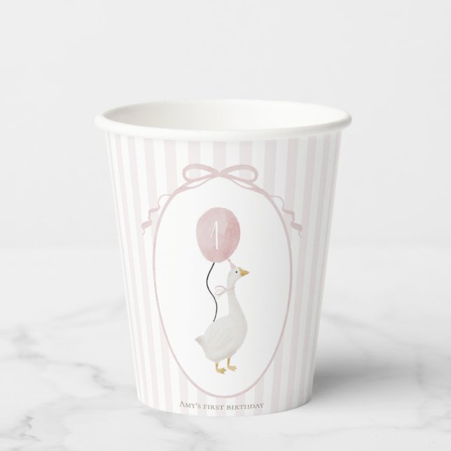 Pink Silly Goose Paper Cup (Front)